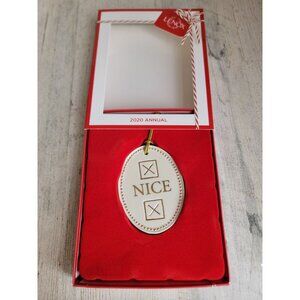 Lenox NEW Naughty or Nice checklist ornament Xmas‎ collection